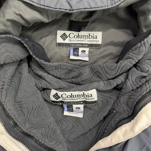 Columbia Interchange 3-in-1 Jacket Women’s Large Gray Fleece Liner Vintage Y2K - Picture 4 of 6